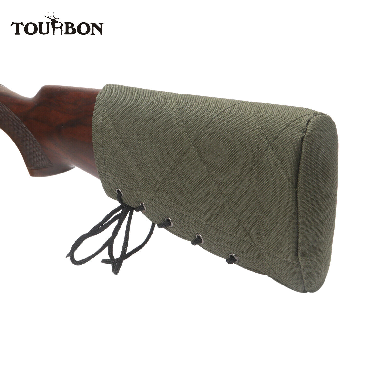 TOURBON Hunting Adjustable Gun Buttstock Cover Shotgun Stock Recoil Pad Green