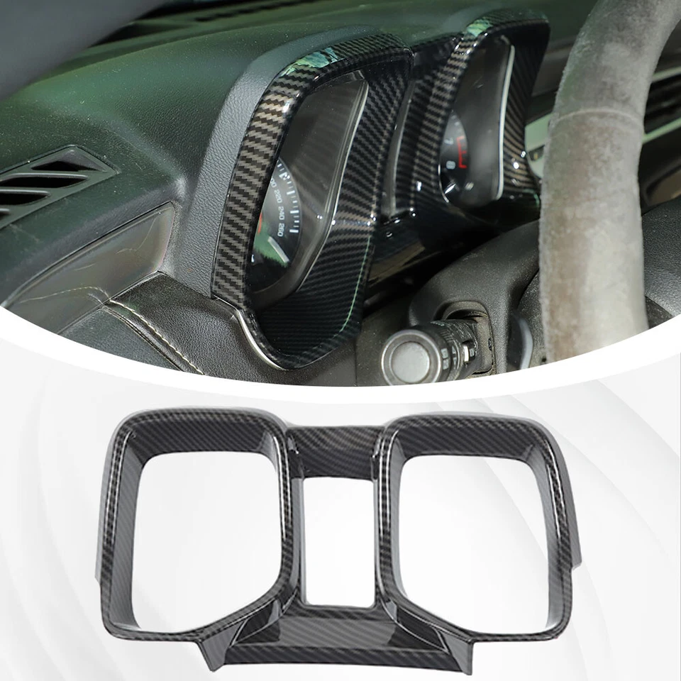 For 2010-15 Chevrolet Camaro Instrument Dashboard Frame Cover Trim Carbon Fiber Foto 2 de 4