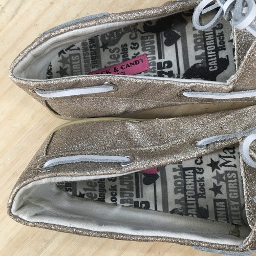 Rock & Candy by Zigi Bootsschuhe Damen 8,5 Bootsschuhe Gold Glitzer Freizeitkomfort - Bild 10 von 11