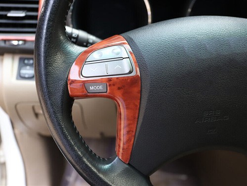 For Toyota Highlander 2008-2013 Peach Wood Grain Steering Wheel Strip Cover Trim - Foto 4 di 6