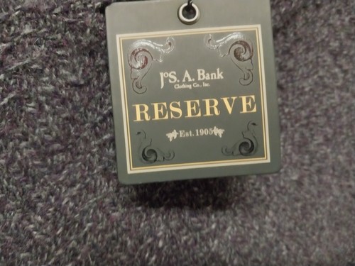 Jos A. Suéter Bank Reserve Nuevo con Etiquetas Extra Grande Mezcla Lana/Nylon-Cuello Chal Gris - Imagen 4 de 11