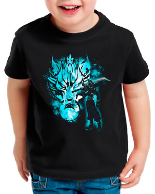 Wolf Avalanche Kinder T-Shirt anime cloud choco-bo sephiroth