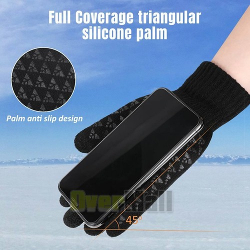 3er Set Winter Warm Strick Beanie Mütze Schal Touchscreen Skihandschuhe Herren Damen - Bild 48 von 48