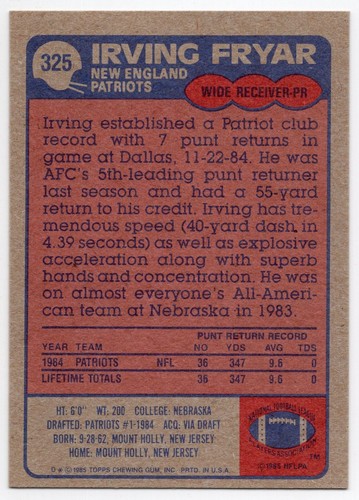 NFL Single Trading Cards 1980s - Picture 288 of 500