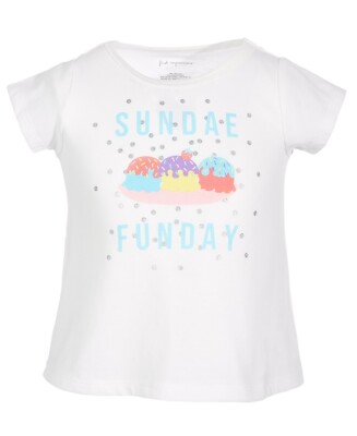 First Impressions Baby Girls Sundae Funday T-Shirt Color Angel White 24 months