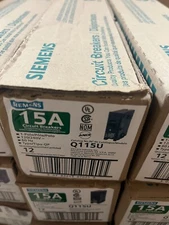 12 x  NEW IN BOX  Siemens Q115U 15 Amp Single-Pole Type QP Circuit Breaker