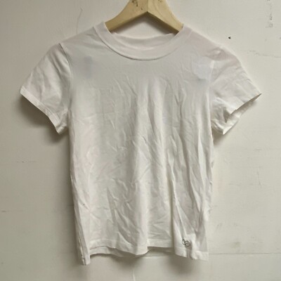 Calia Women's Everyday Shrunken Short Sleeves Crew Neck Tee Pure White WAX11248