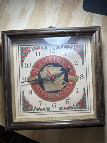 THE H. J. HEINZ CO. Pittsburgh, PA. Square Clock Hands Move Freely Inc. Battery - 第 1/7 張圖片
