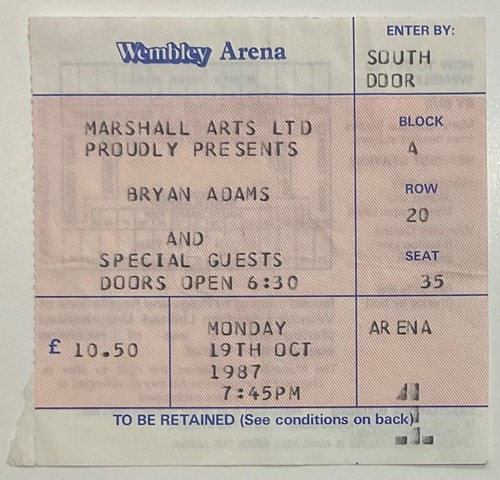 Original Concert Tickets Artists (Beginning With A) Select From Dropdown List - Picture 57 of 79