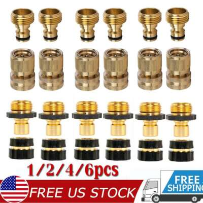 #ad #ad 3 4#x27; Garden Hose Quick Connect Water Hose Fit Brass Connector Garden Hose Set US $12.59