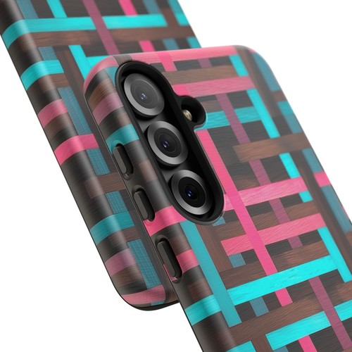 Pink Cyan Birch Grid Phone Case for iPhone, Samsung Galaxy, Pixel - 第 136/240 張圖片