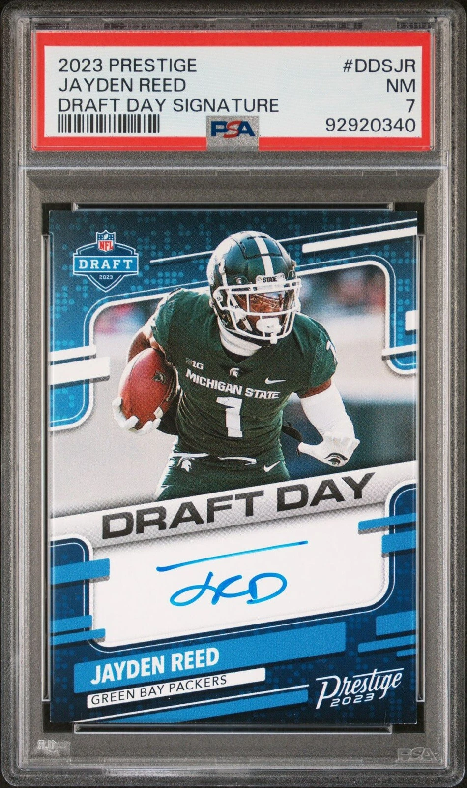 Jayden Reed Panini Prestige Draft Day Signature #DDSJR Base