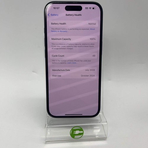 Unlocked Apple iPhone 16 128GB 18.4.1 Black MYDQ3VC/A with Warranty and Extras - Photo 3 sur 11