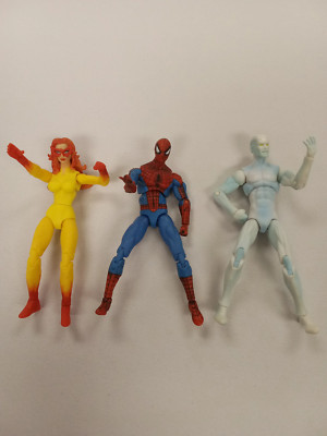 特撮 Marvel Universe 3 3/4in  Exclusive Action Figure 3-Pack Spider-Man and His Amazing Friends (Firestar Spider-Man and Hasbro Marvel 3.75