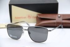 NEW AMERICAN OPTICAL AIRMAN PEWTER POLARIZED AUTHENTIC SUNGLASSES W/CASE 56-15