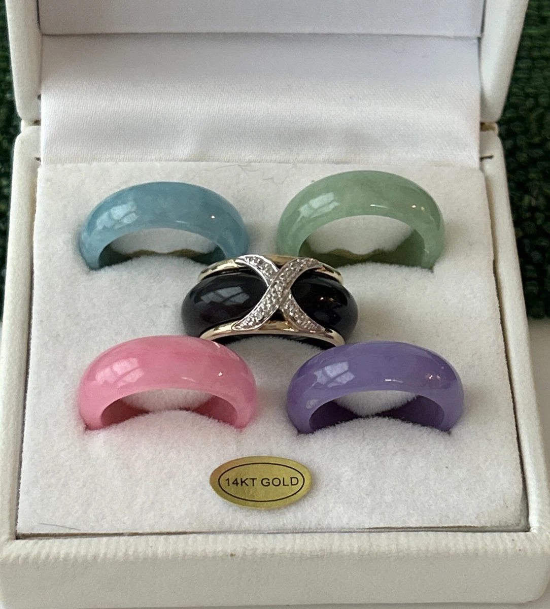 multi color jade ring products for sale | eBay