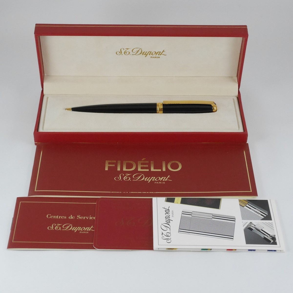 S.T. Dupont FIDELIO Black Lacquer GT Ballpoint Pen with box