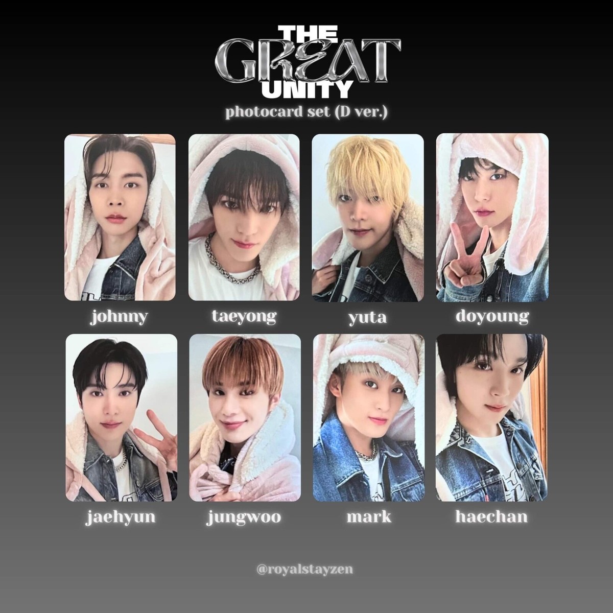 NCT 127 THE GREAT UNITY EXHIBITION PHOTOCARD SET (D VER) OFICIAL