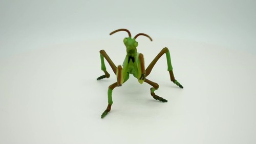 Gottesanbeterin Modell, Gummi-Replik in Museumsqualität, handbemalter Spielzeugkäfer 4 Zoll - Video 1 von 1