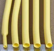Yellow Heat Shrink Tube 2:1 Tubing Heatshrink Wire Sleeve  0.6mm  60mm Diameter