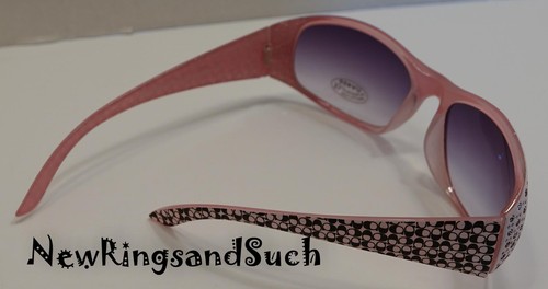 Women's Rectangle Bling Eyewear Rhinestone Sunglasses 420-23 - Picture 4 of 16