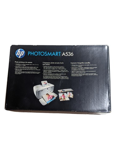 New/Sealed HP Photosmart A536 Digital Photo Inkjet Color Printer w/ 2.4" Display - Picture 3 of 6