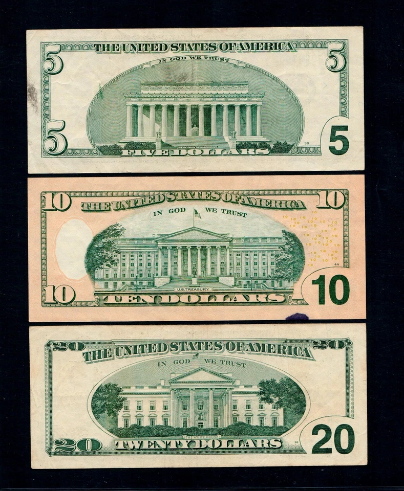 ⭐️3 Notes $20 1996 $10 2004-A $5 2001 STAR Federal Reserve Notes (B215) - Image 2 of 2