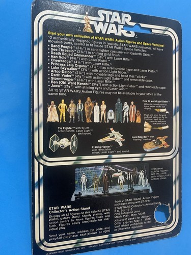 Star Wars Vintage 1977 Kenner DARTH VADER 12-Back A Cardback 100% Original - Picture 4 of 6