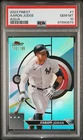 AARON JUDGE 2023 Topps Finest #1 Aqua Refractor #/199 Yankees PSA 10 GEM 💎 MINT