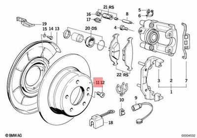 Genuine BMW E30 325ix Wagon Brake Disc Ventilated 34216889209