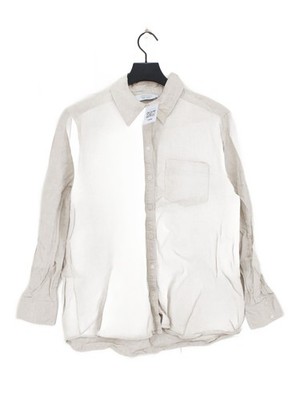 & Other Stories Damen Shirt UK 8 Creme 100% Leinen Langarm Kragen Basic