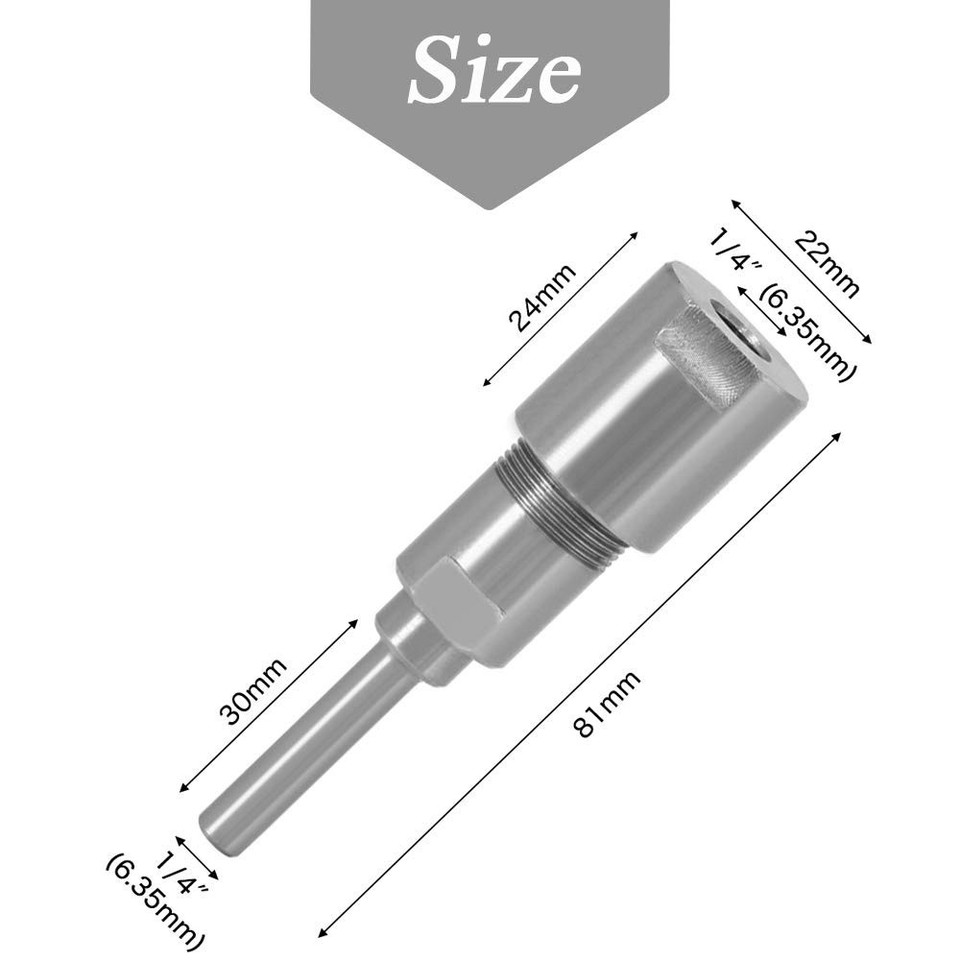Spannzangen-Set 6 / 6,35 / 8 Mm Für Geradschleifer Produktbild-Vorschau 3