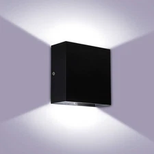 Mini LED Wall Sconces Dimmable Modern Wall Lamp Up Down Wall Fixtures Black 10W