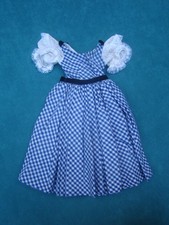 Vintage Madame Alexander Cissy Doll Blue and White Gingham Dress Dorothy Oz