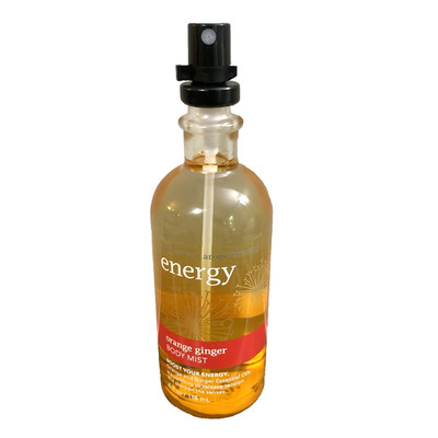 New Bath & Body Works Aromatherapy Orange Ginger Body Mist 4oz Glass Bottle!