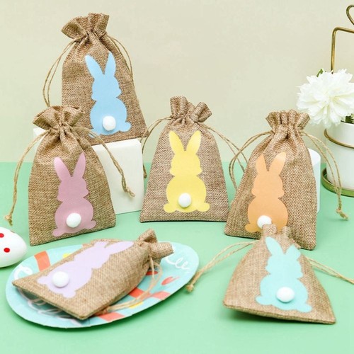 With Drawstring Spring Easter Rabbit Pouch Gift Bag Bunny Packaging Bag