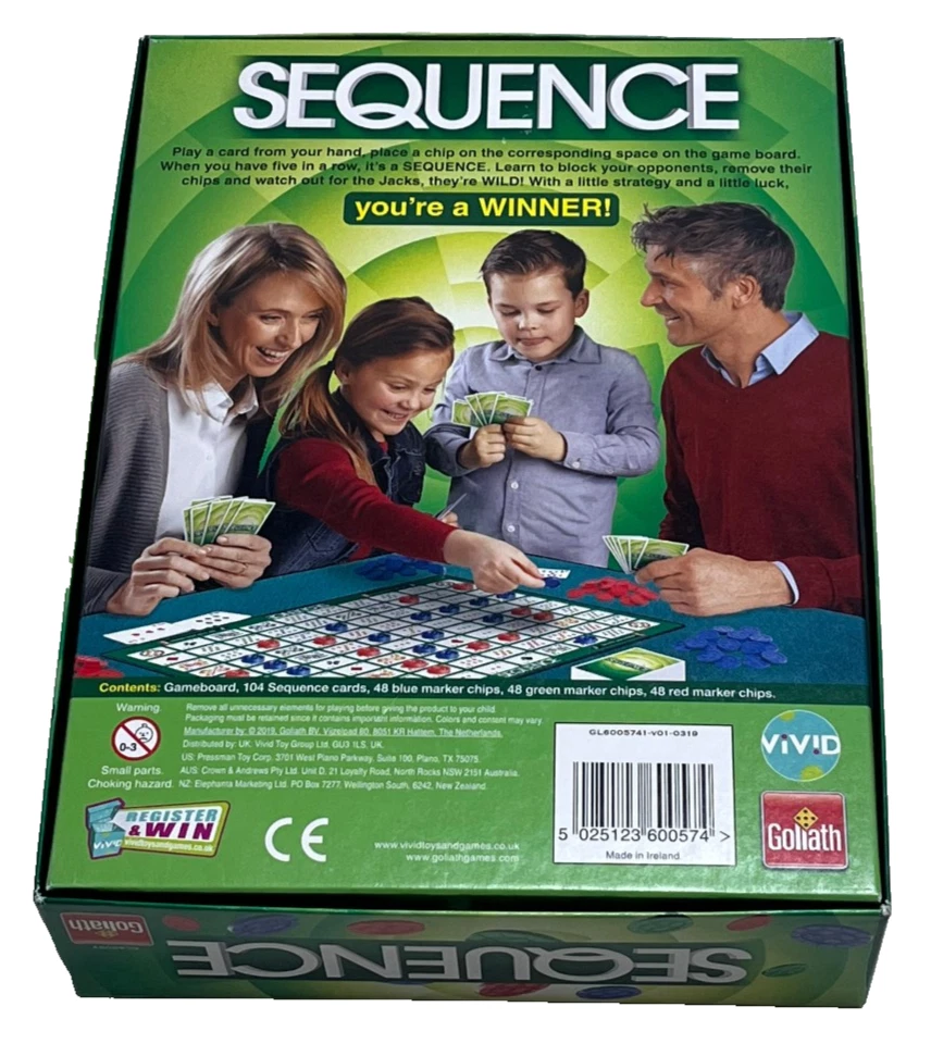 SEQUENCE GAME : 2019 Edition By Goliath - Rare In Vgc (FREE UK P&P) - Image 2 of 4