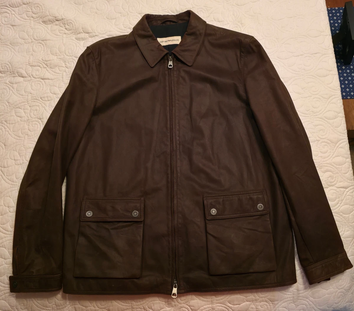 Emporio Armani Leather Outer Shell Jackets for Men for Sale | Shop