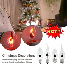 3W FLICKER FLAME Candle Light Bulb Christmas Fire CANDLE E27 Lig Lamp E14 HO T