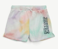 Justice Girls Size XL 16/18 Tie Dye Rainbow Shorts Comfy Lounge NWT