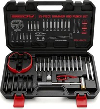 Premium Pin Punch Hammer Set 25 Piece Punch Set And Hammer With Bench Block Premium Pin Punch Hammer Set 25 Piece Punch Set And Hammer With Bench Block