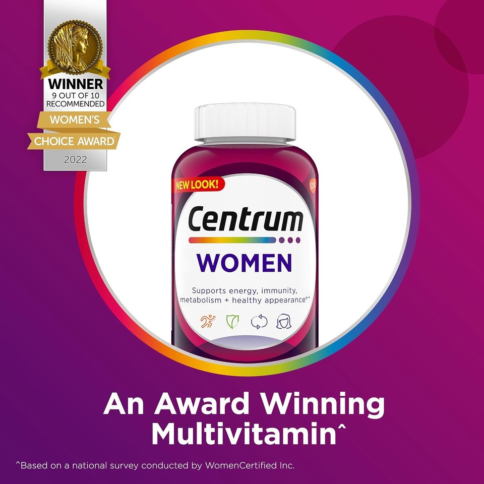 Centrum Multivitamin for Women, Multivitamin/Multimineral Supplement ...