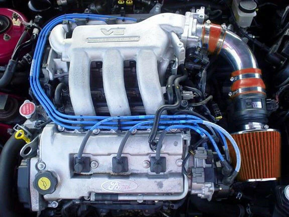 Kit de admisión de aire de carreras BCP RW ROJO para Ford Probe GT 1993-1997 2,5 L V6 + filtro Foto 3 de 4