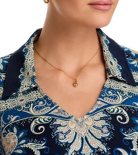 $160 Johnny Was Talla MED The Janie Favorite Polo Top Nuevo con Etiquetas (Envío Gratis)