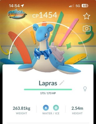 Lapras Scarf Delightful Days Background  Pokemon Not shiny Go Pokémon Costume