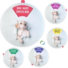 5 Option Privacy Office Sign, Do Not Disturb, In a Meeting, Back Soon, Knock
