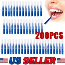 200 Pcs Dental Orthodontic Oral Floss Interdental Brush Toothpick Teeth Cleaning