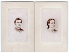 Photographs of Civil War Soldier and  Wife Utica New York Copied From Originals