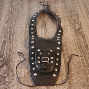 Black Leather Motorcycle Sport Bike Gas Tank Bag