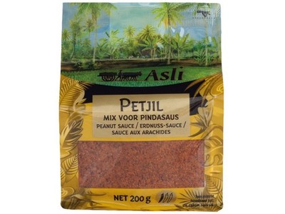 Asli Petjil Erdnuss Sauce 200g | Mix für Sateé-Sauce | Satay Peanut Sauce